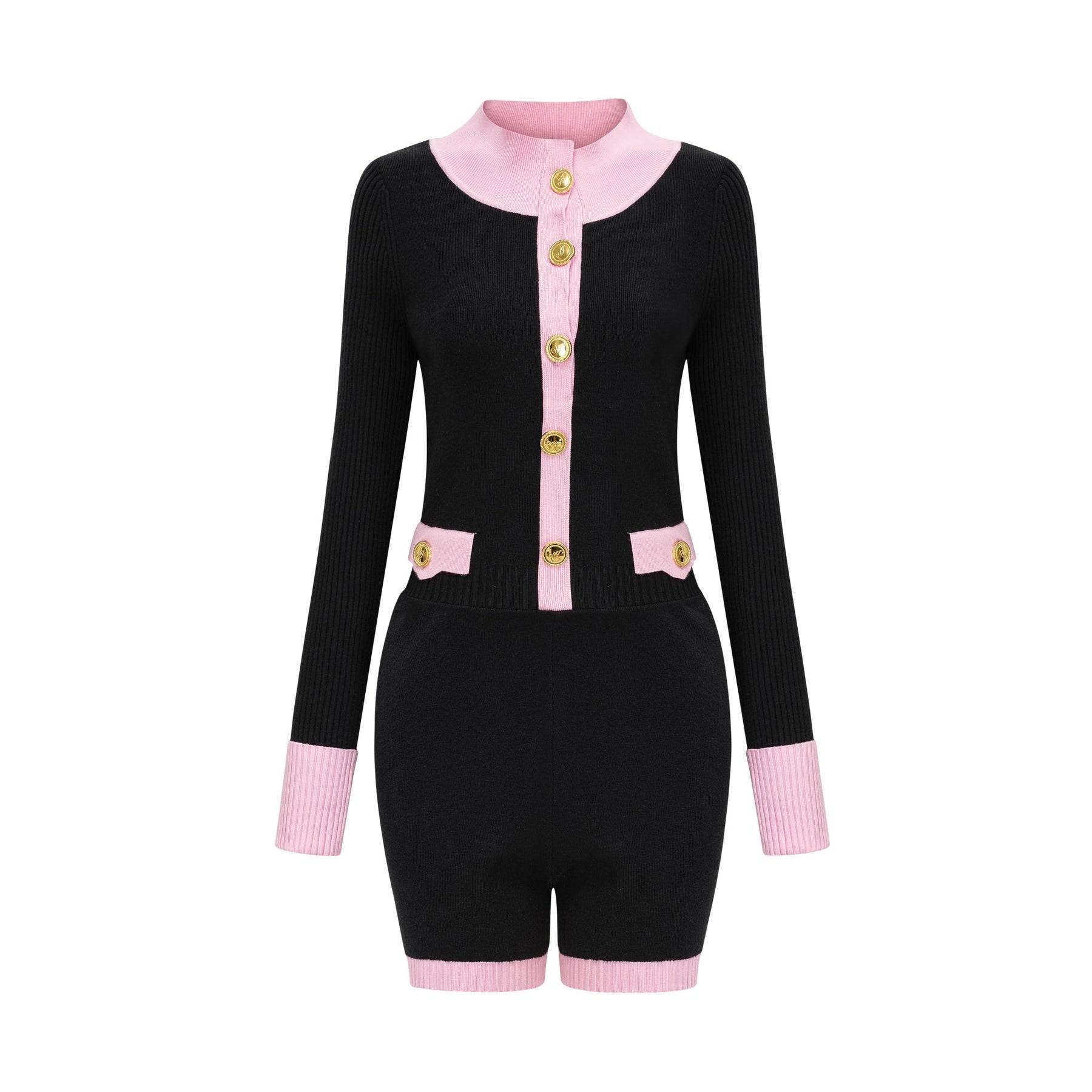 Colette Bodysuit – Knitted Construction – Chest Pockets – Thigh Length