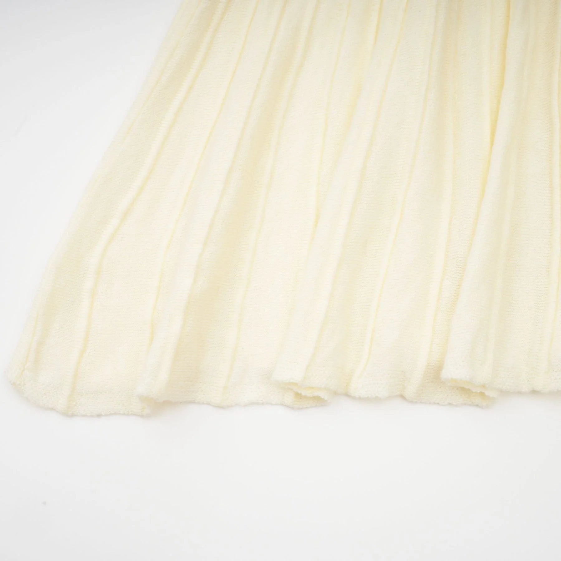 Costanza Midi Dress - High Neck - Long Sleeves - Pleated Design - Semi - Sheer Finish