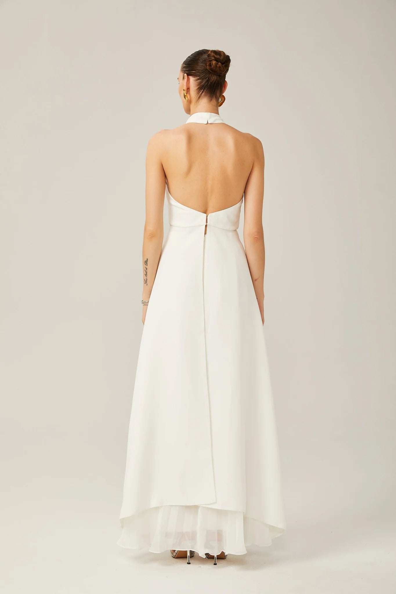 Cristiana Dress - halter neck - Two - piece - Open - Back - Ruffled