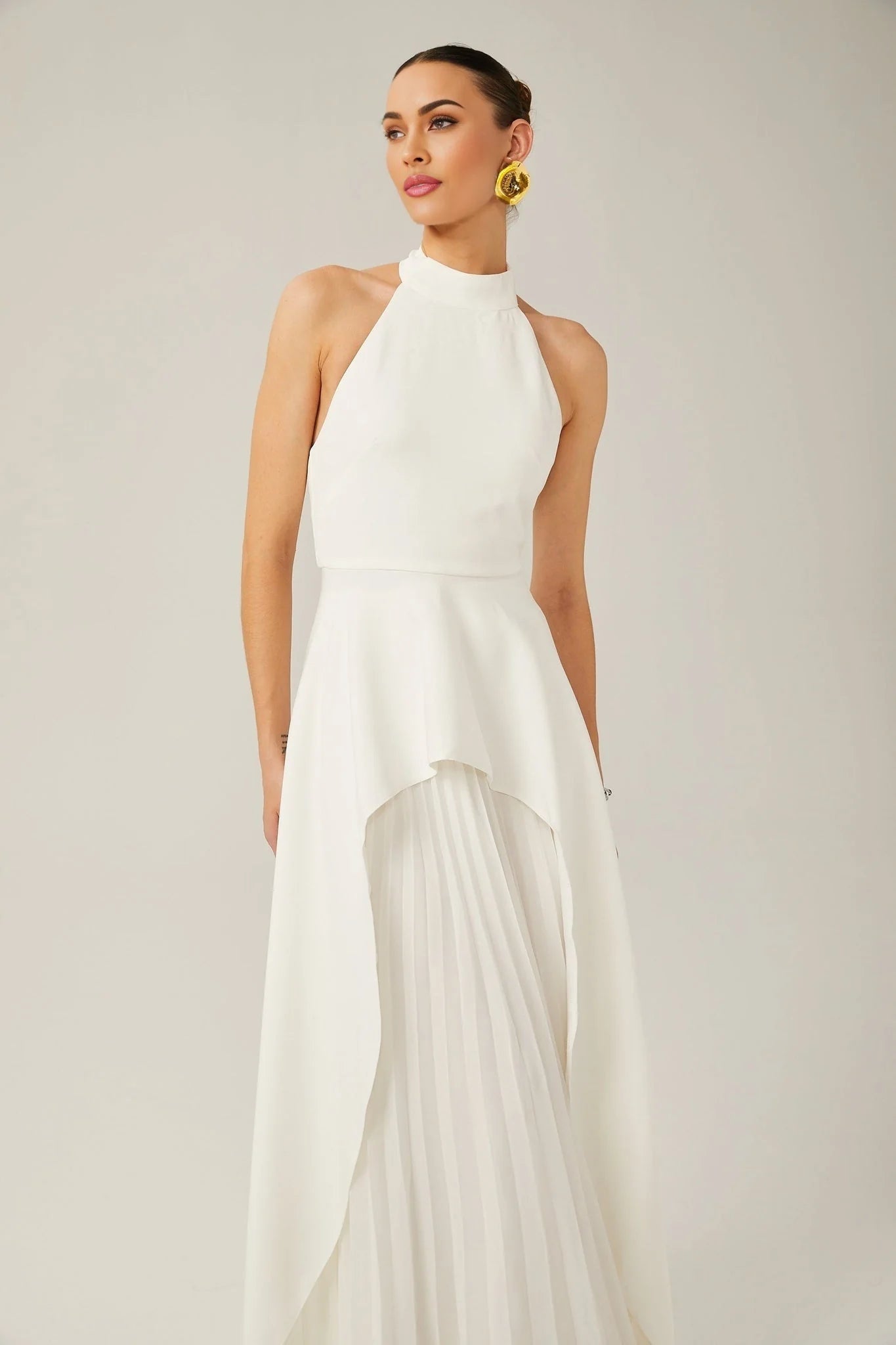 Cristiana Dress - halter neck - Two - piece - Open - Back - Ruffled