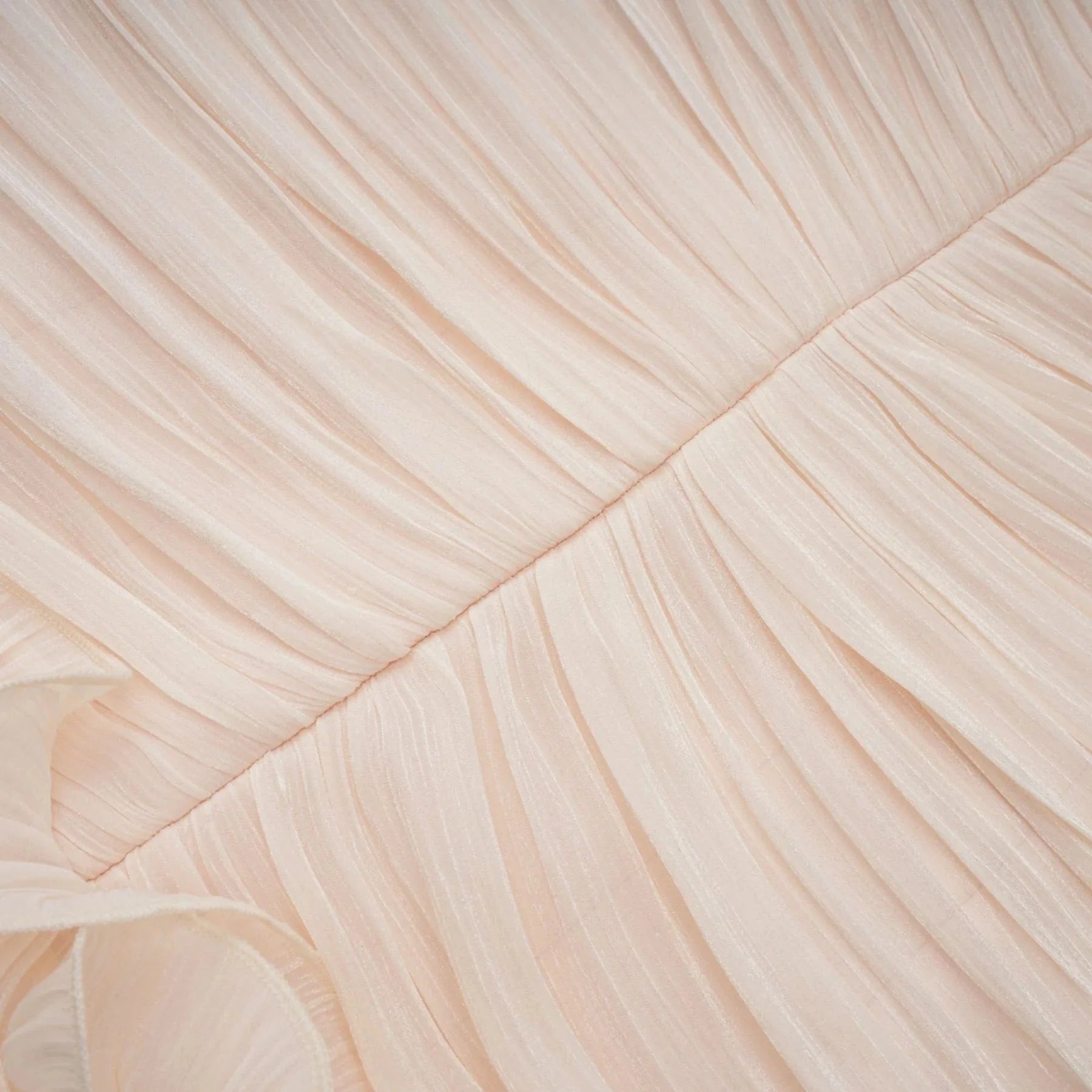 Dakota Maxi Dress Ruffled Pleated Neutral Glitter Strapless & Corset