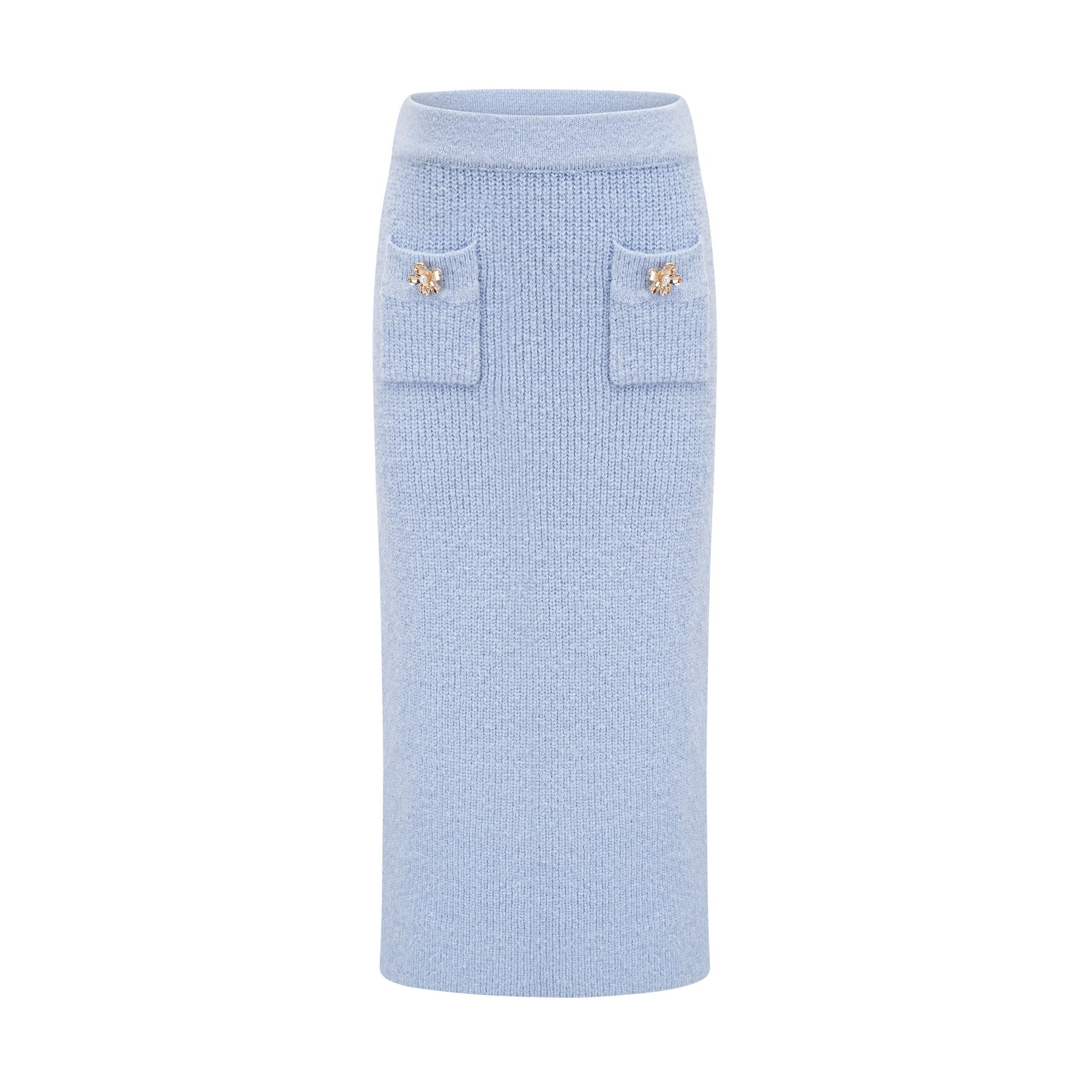 Daria Blouse & Skirt - Stretch Knit - Crew Neck - Short Sleeves - Front Patch Pockets