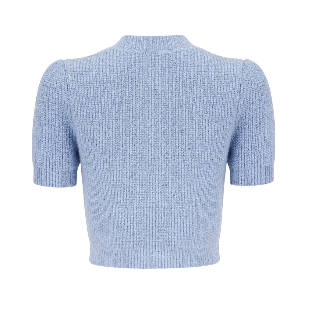 Daria Blouse & Skirt - Stretch Knit - Crew Neck - Short Sleeves - Front Patch Pockets