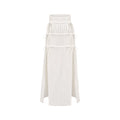 Denise Pleated Maxi Skirt – High Waist – Side Slits – Spaghetti Tie – Elegant Design – Lightweight Fabric