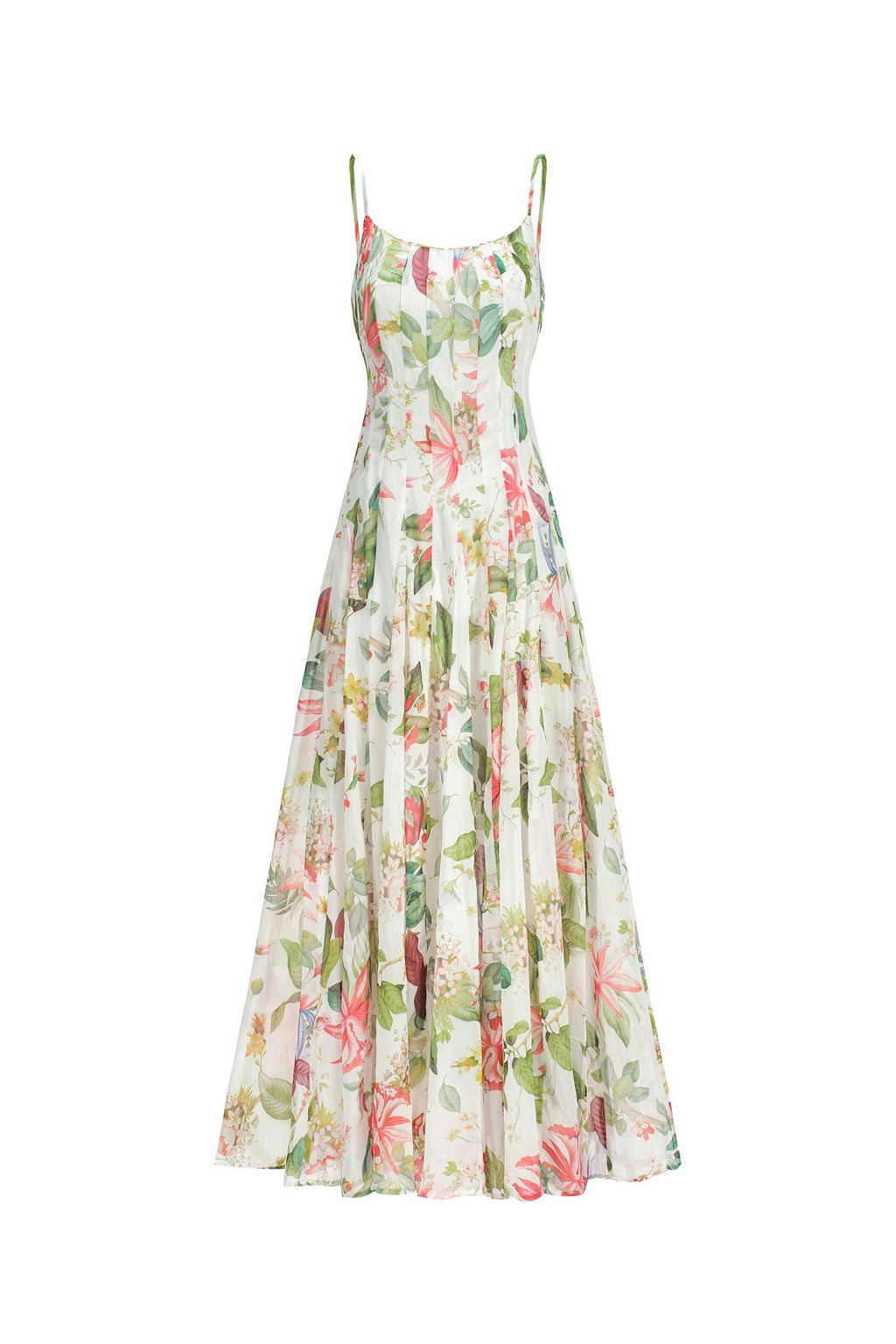 Diletta White Floral Maxi Dress for Women