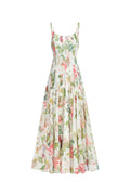 Diletta White Floral Maxi Dress for Women