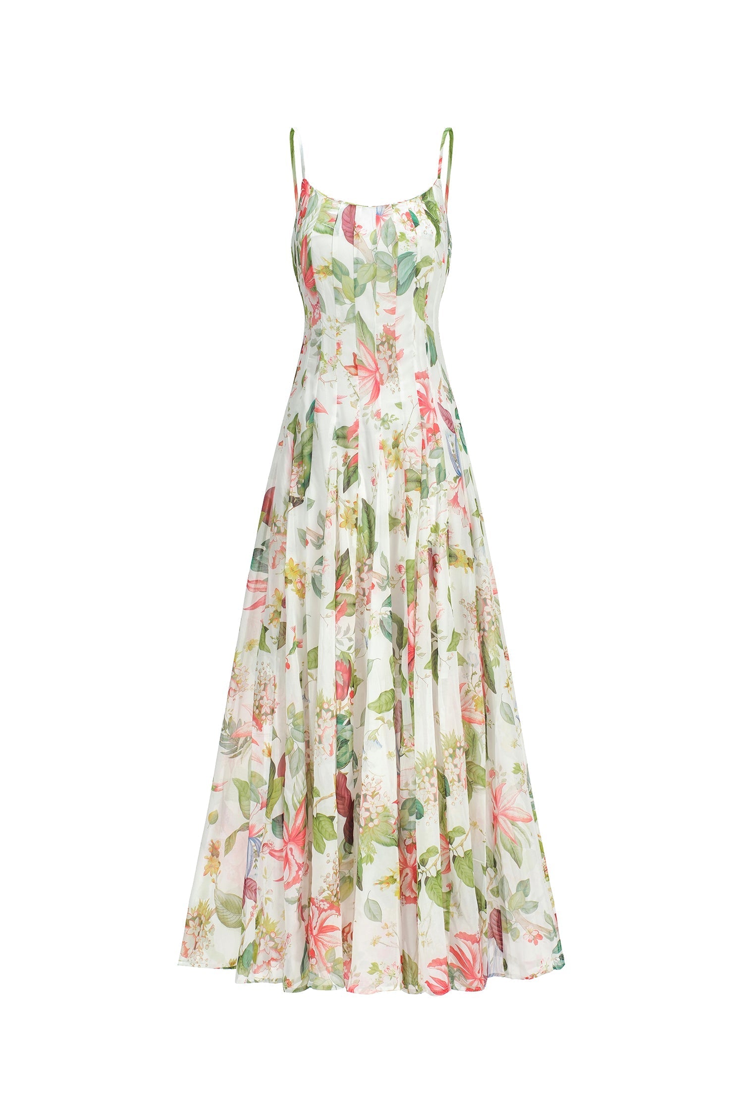 Diletta White Floral Maxi Dress for Women
