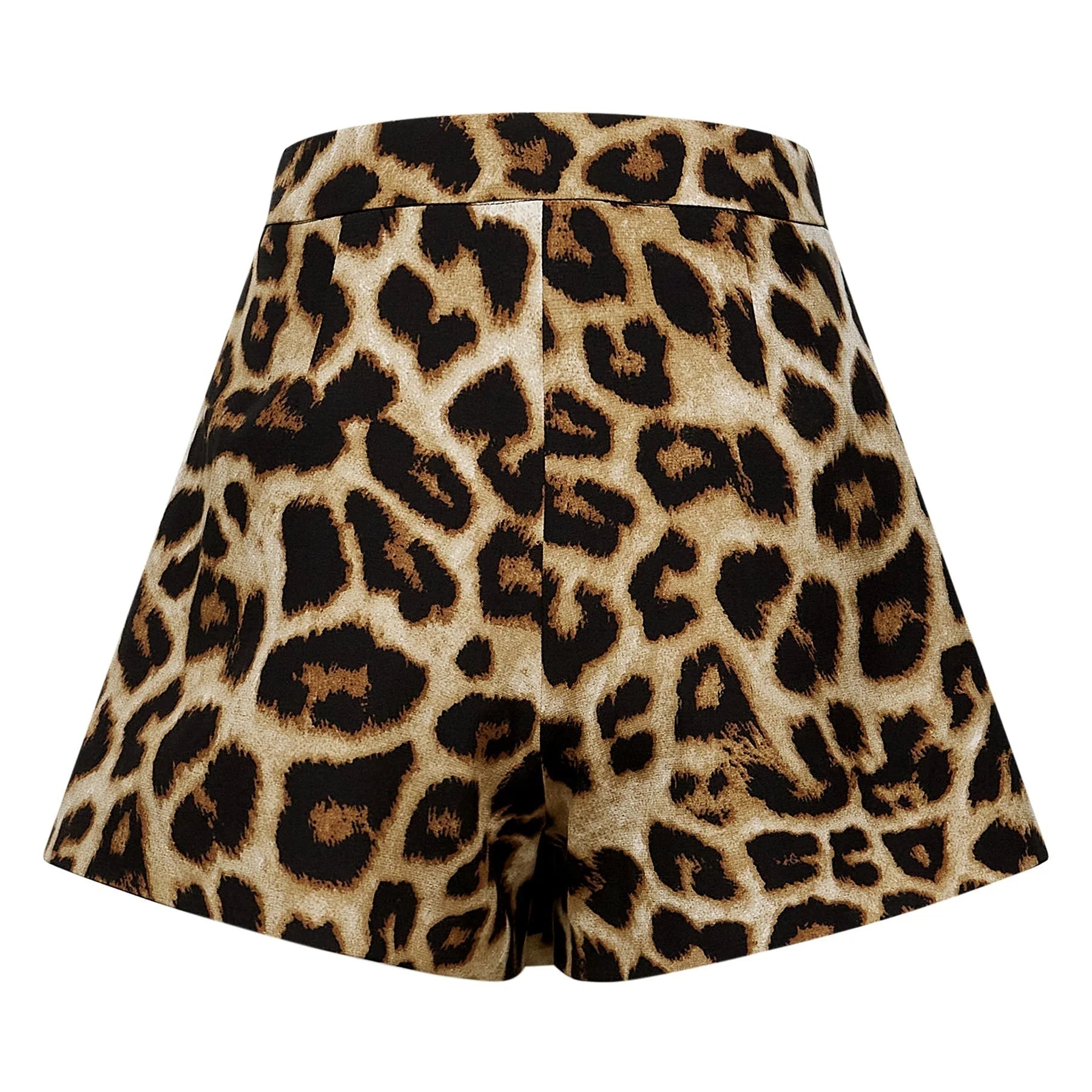 Eden Skirt & Top Set - Crystal Embellished Halterneck Top - Leopard Cropped Top - Irregular Hem Culotte Skirt