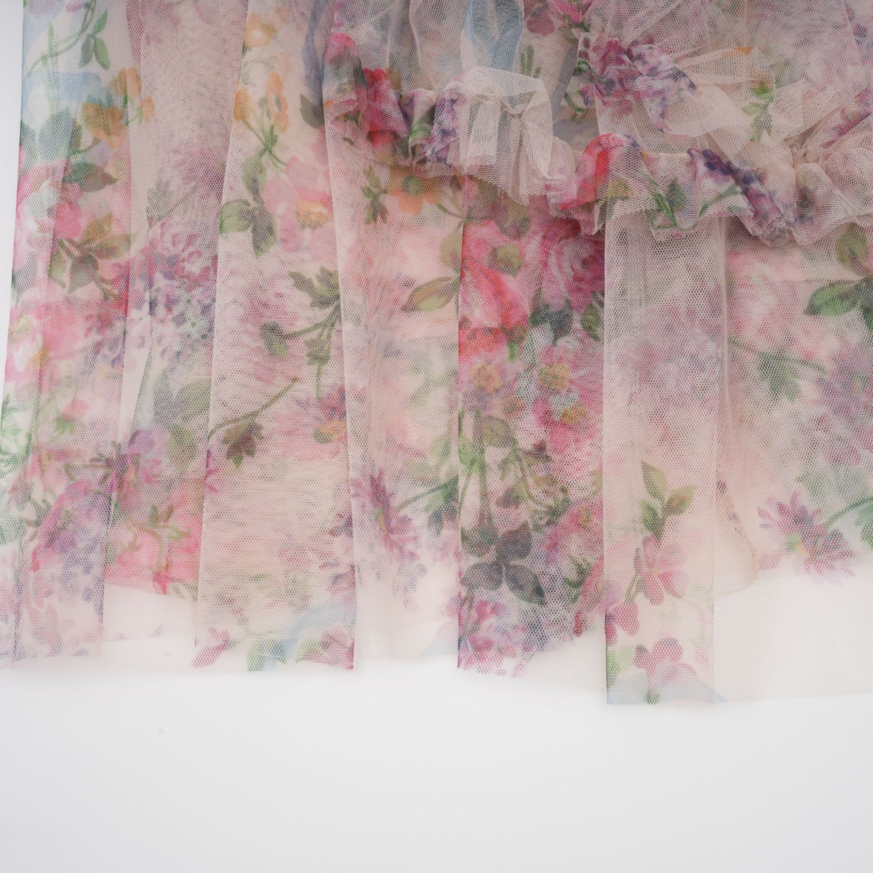 Edvige Midi Dress – Crew Neck – Long Sleeves – Floral Print