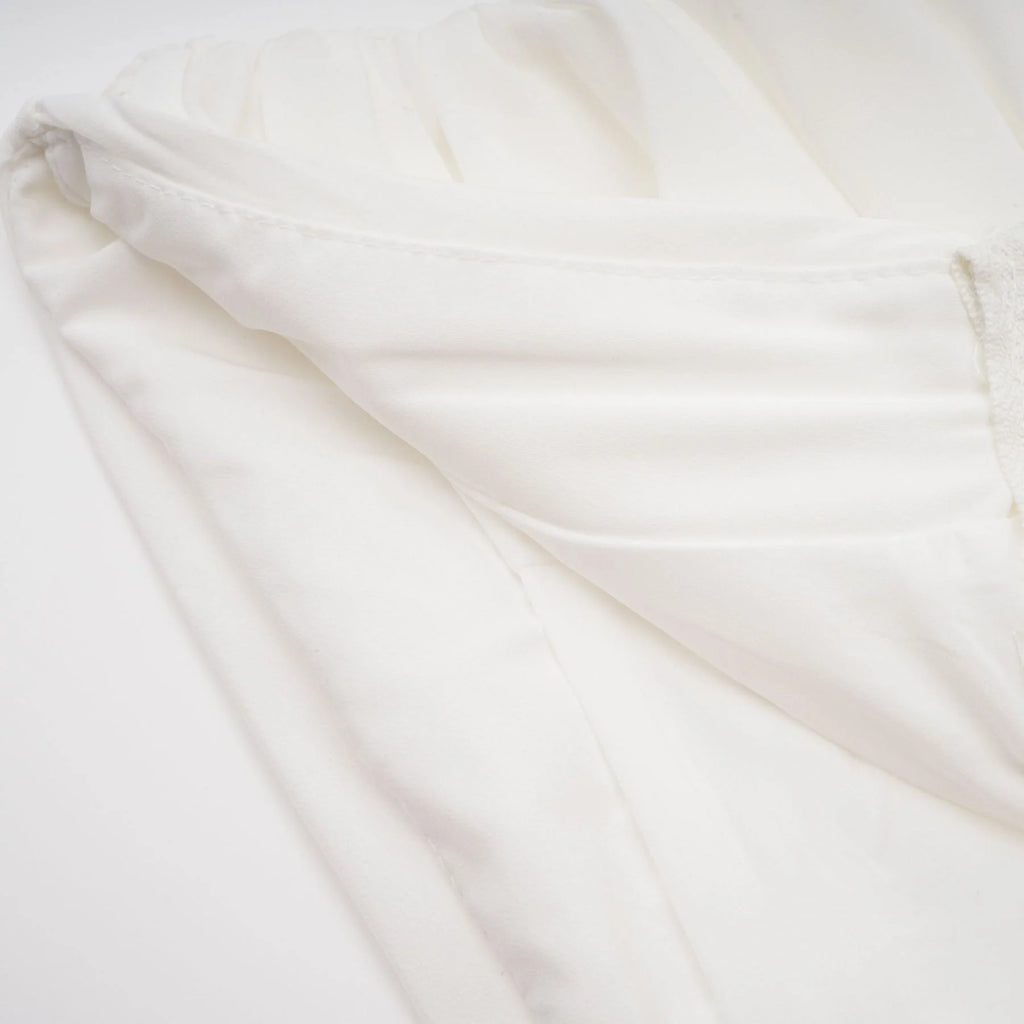 Egle Mini Dress - Ruffled and Ruched Detailing - High - waisted - Asymmetric Design