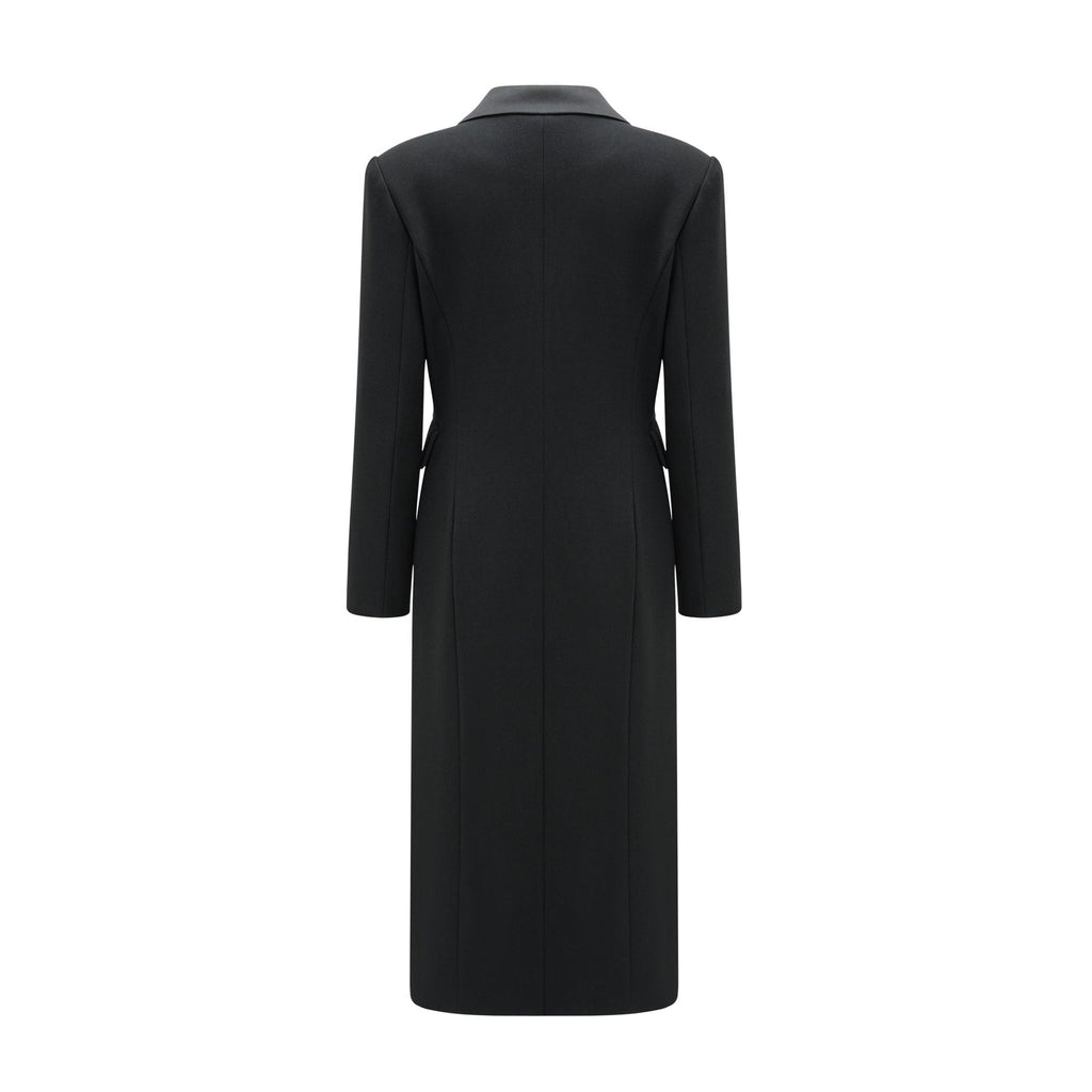 Eithne Double - Breasted Coat - Notched Lapels - Ankle - Length - Tailored Fit - Pockets