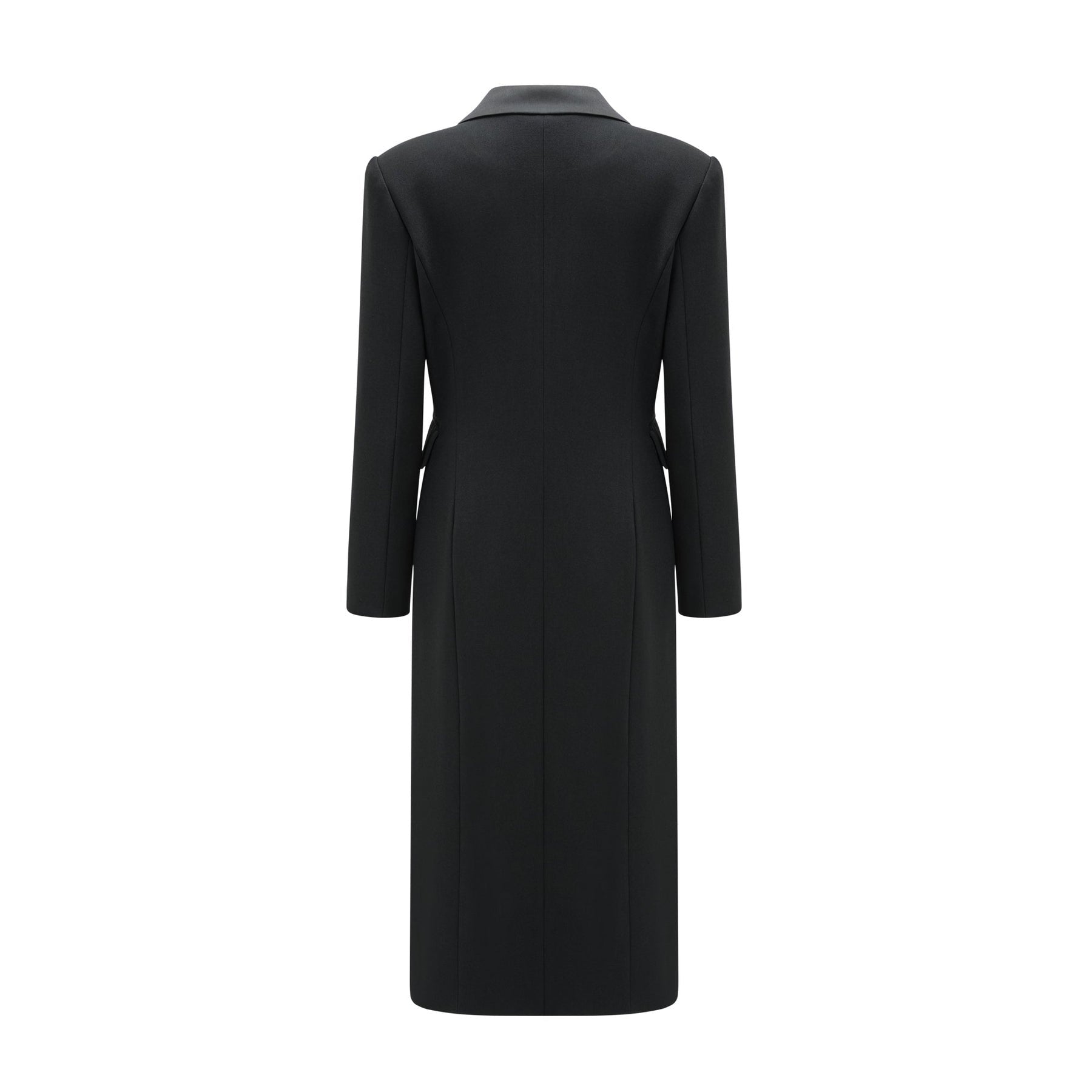 Eithne Double - Breasted Coat - Notched Lapels - Ankle - Length - Tailored Fit - Pockets