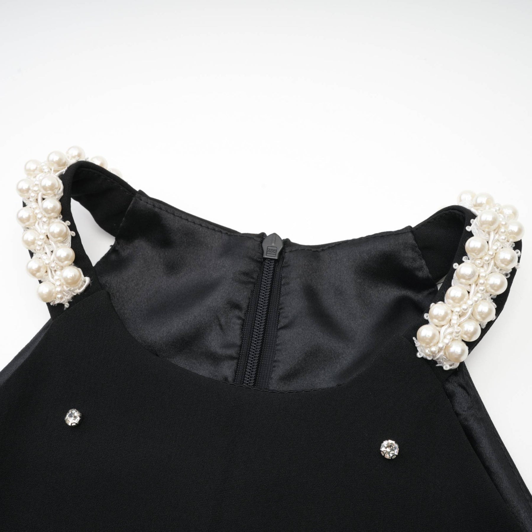 Eléa Black Embellished Mini Dress