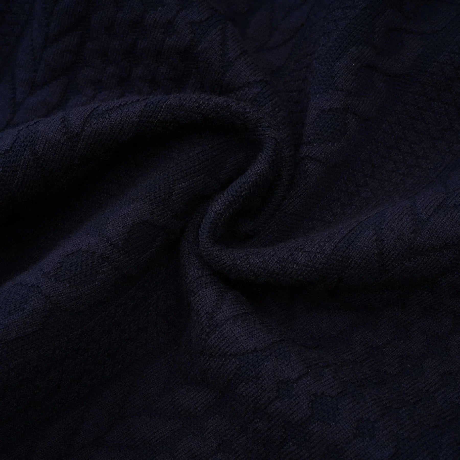 Elena Cardigan & Trousers Set Chunky Crochet Sailor Collar Blue White
