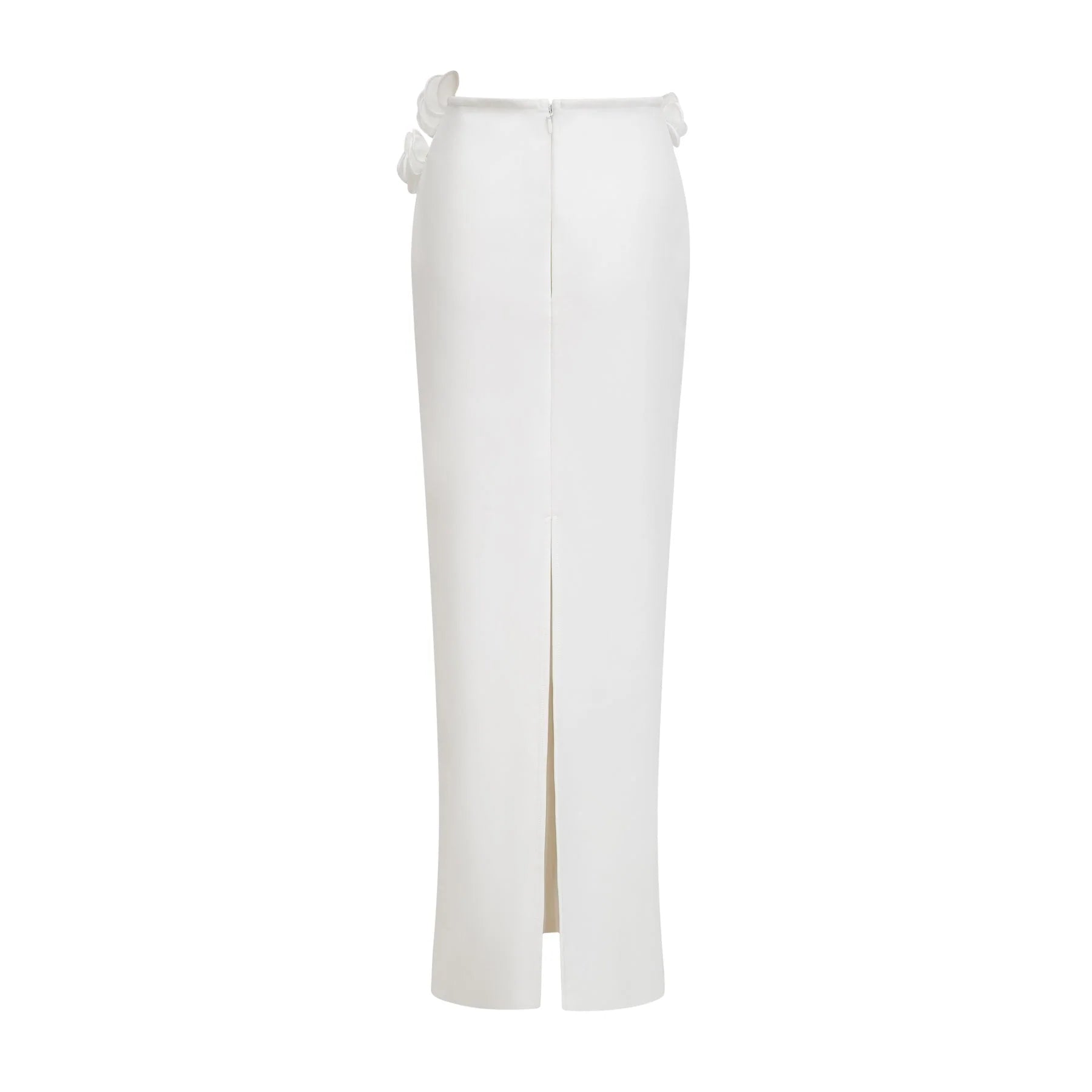 Elena Faux - Flower Detailed Cropped Top - Ankle - Length Skirt Set