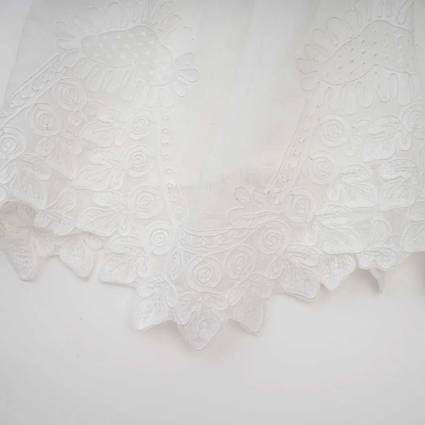 Elena Mini Dress White Guipure Lace Tiered Ruffles & Sweetheart Hem