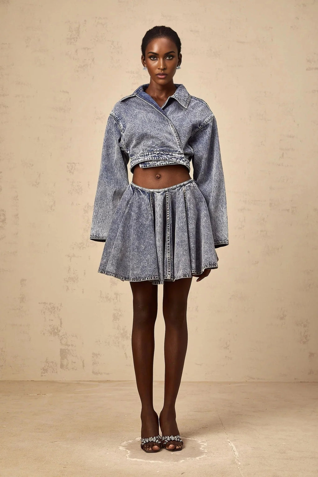 Elisa Blue Denim Mini Skirt
