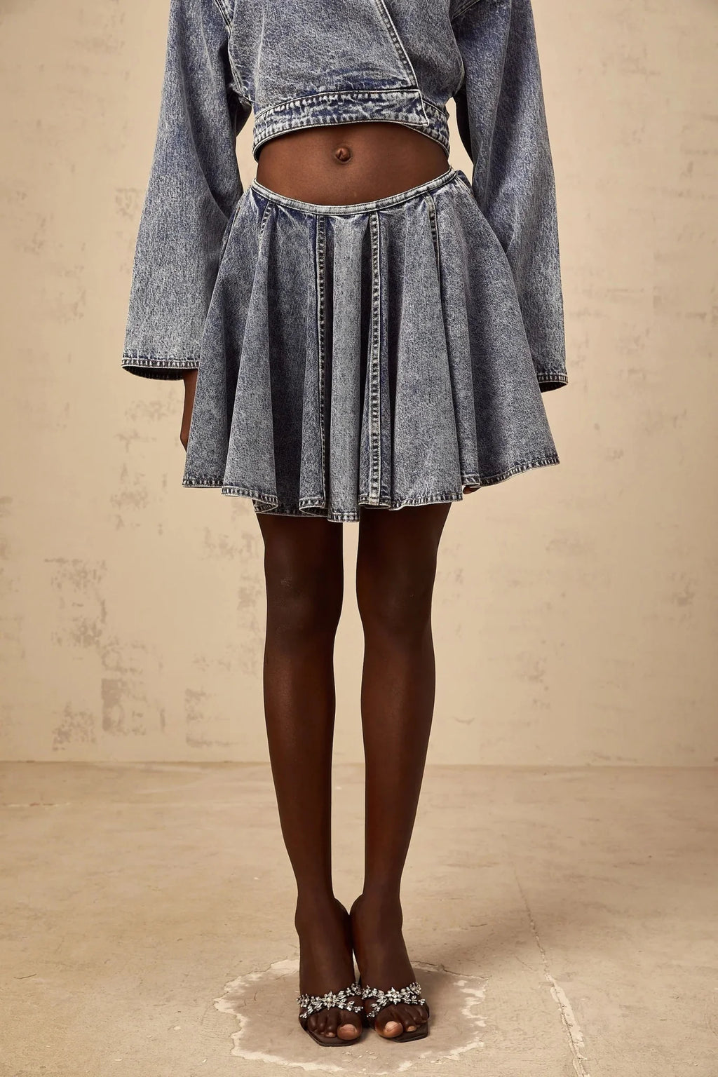 Elisa Blue Denim Mini Skirt