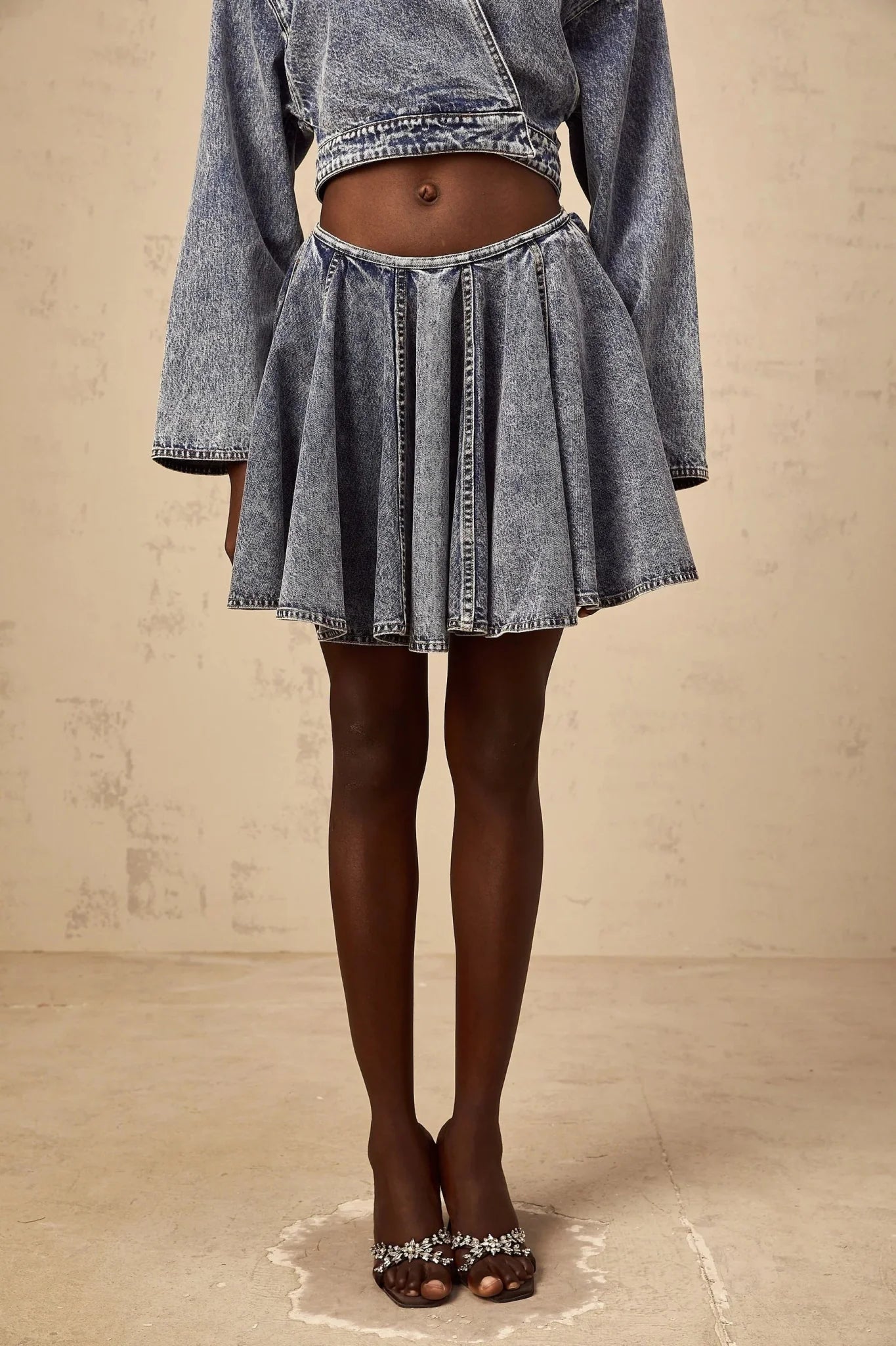 Elisa Blue Denim Mini Skirt