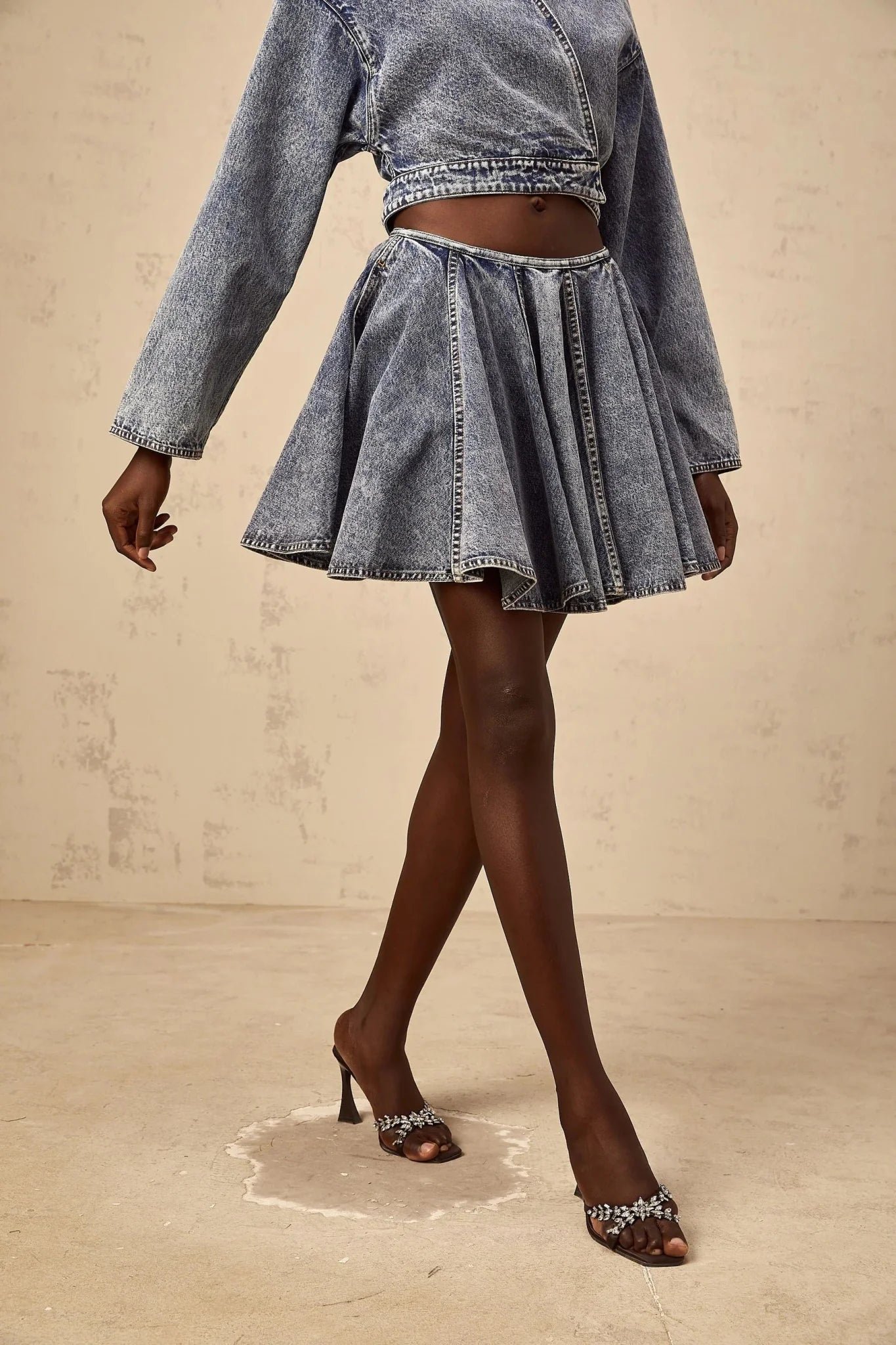 Elisa Blue Denim Mini Skirt