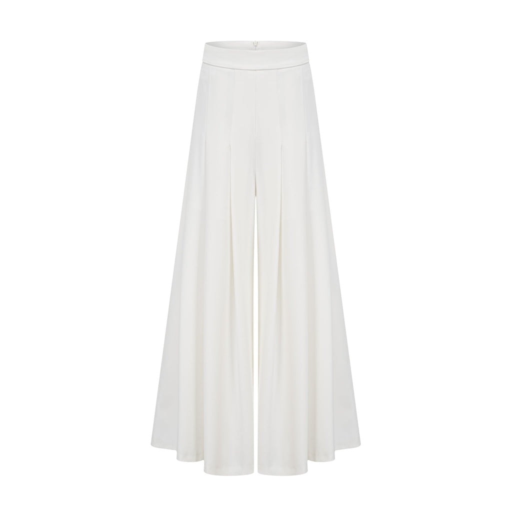 Elisabetta Top & Trousers - One - shoulder design - Smocked design - Asymmetric hem - Pleat detailing