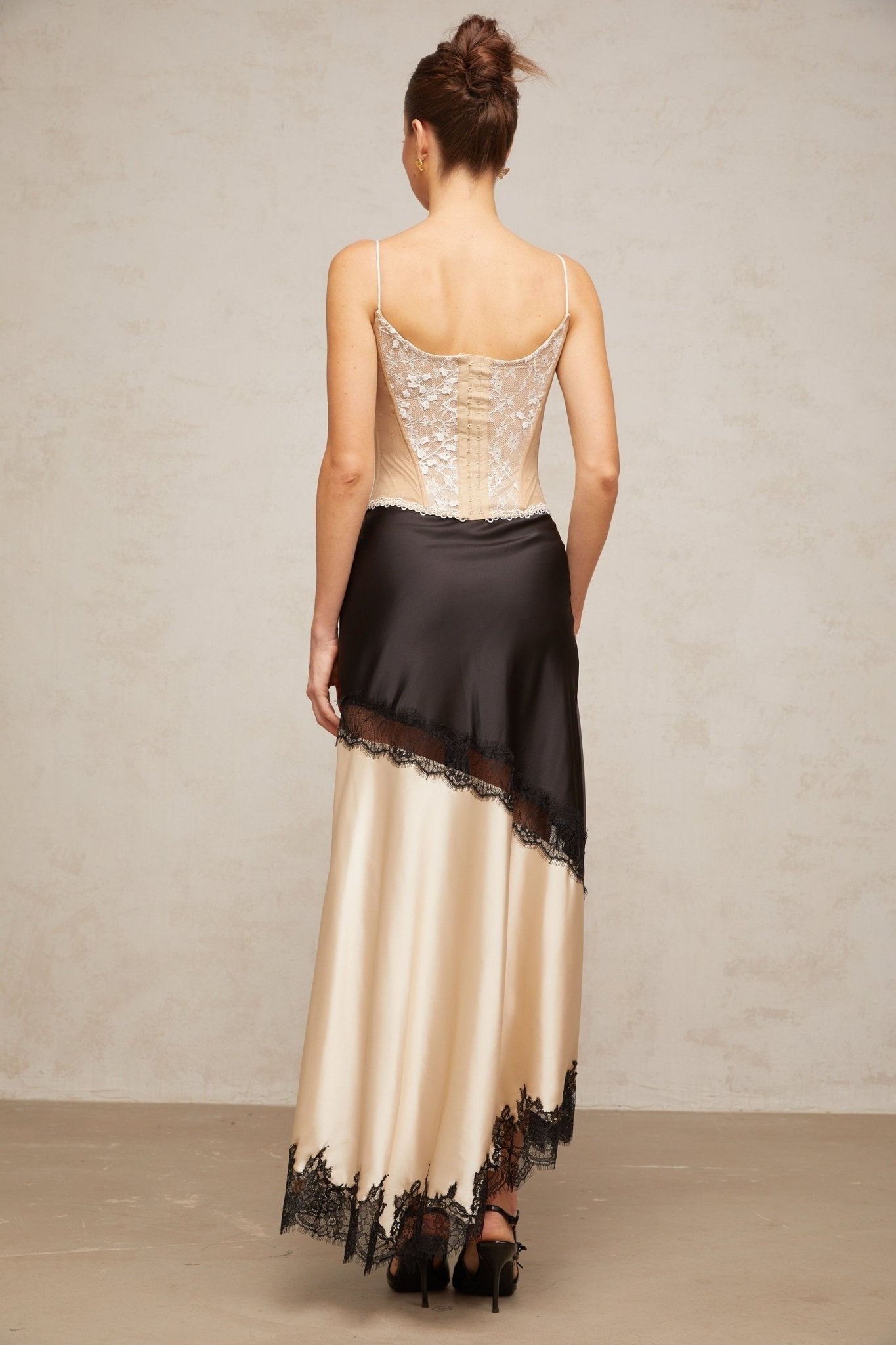 Ella Top – Sweetheart Neck – Bustier Style – Floral Lace Panelling