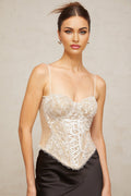 Ella Top – Sweetheart Neck – Bustier Style – Floral Lace Panelling
