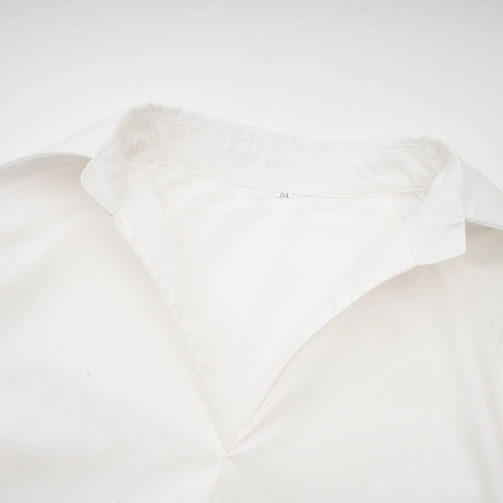 Emma Shirt - Lapels - Long Sleeves - V Neck - Buttoned Cuffs