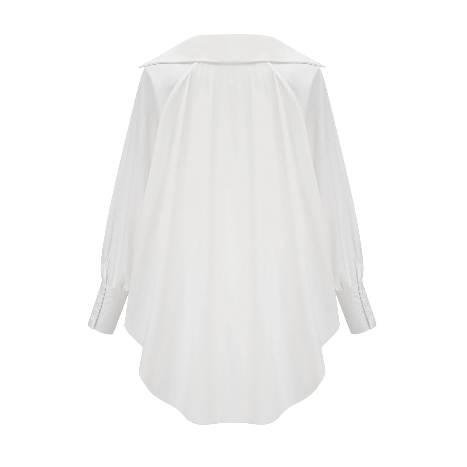 Emma Shirt - Lapels - Long Sleeves - V Neck - Buttoned Cuffs