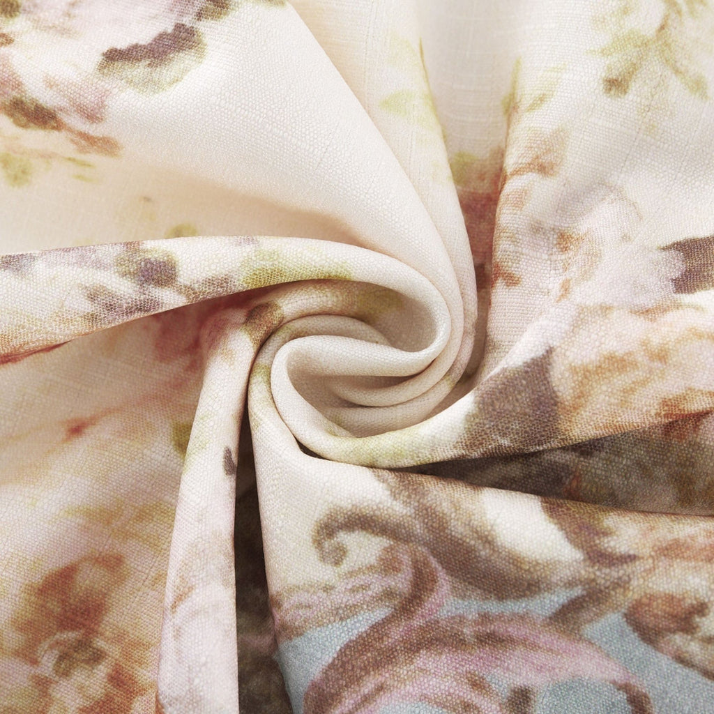 Enrica Midi Dress - Long Sleeves - V - Neck - Floral Print