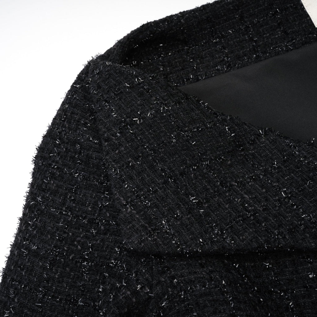 Erin Coat - Open Neck Design - Long Sleeves - Lapels with Bow Detail