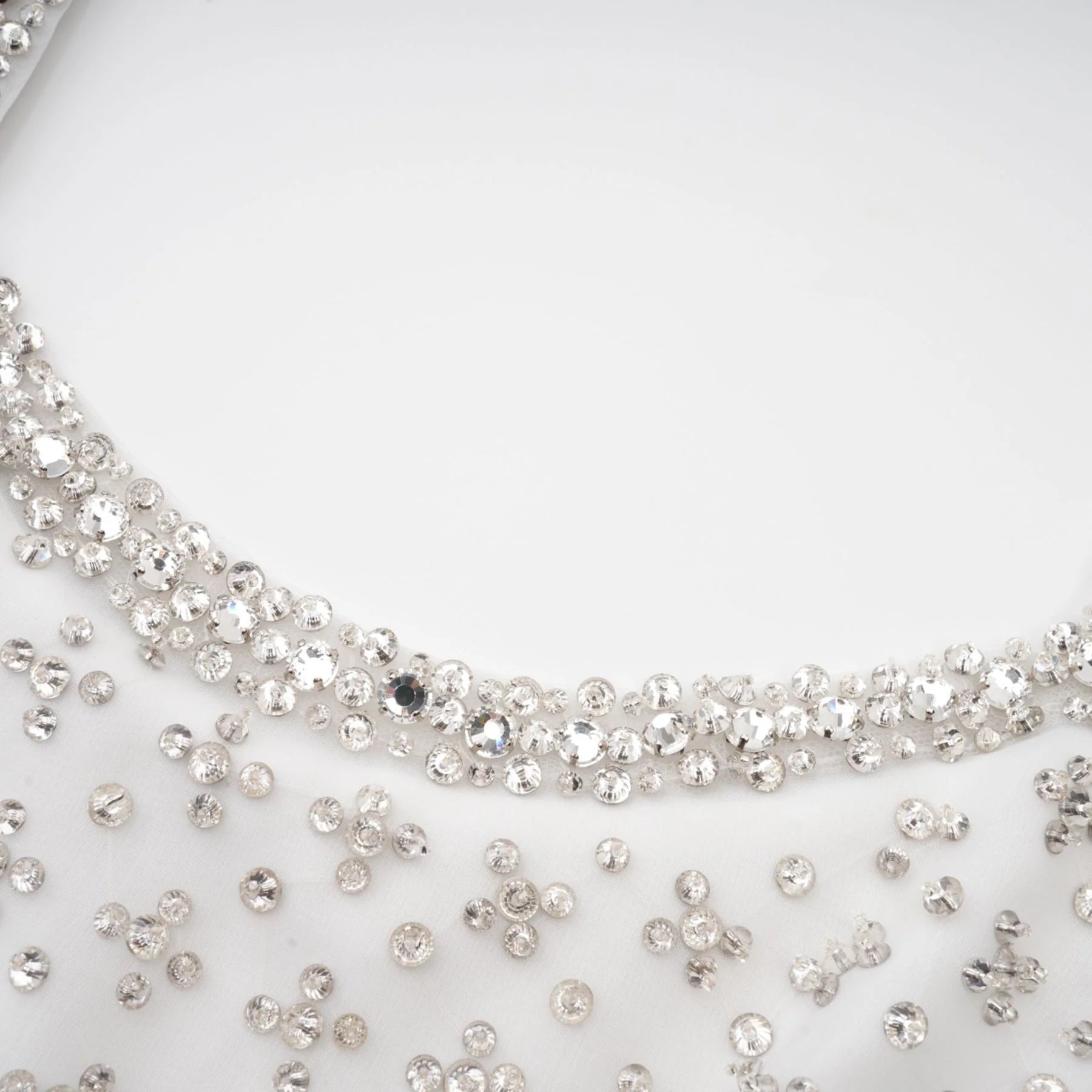 Ermione Mini Dress - Sleeveless Spaghetti Strap Crystal Embellished Bow Detailing Zip Fastening