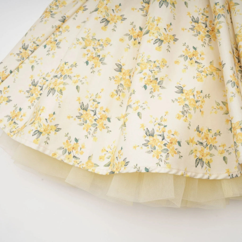 Ermione Mini Dress - V - neck Floral Cinched Waist Pleated Layers Zip Closure Chic Mini Length