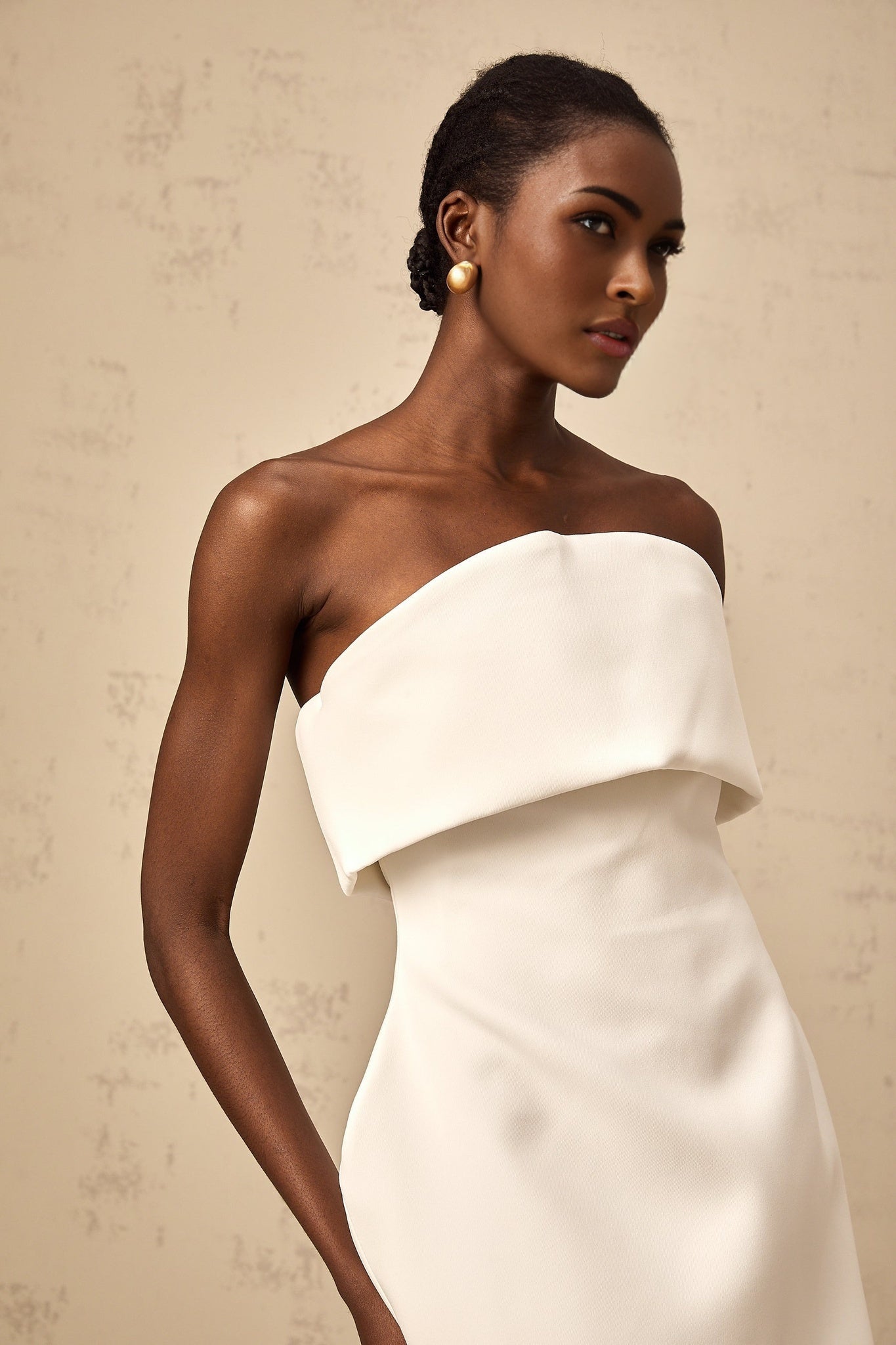 Eulalia Mini Dress - Off the Shoulder Style - Sleeveless Design - Cinched Waist - Puff Skirt