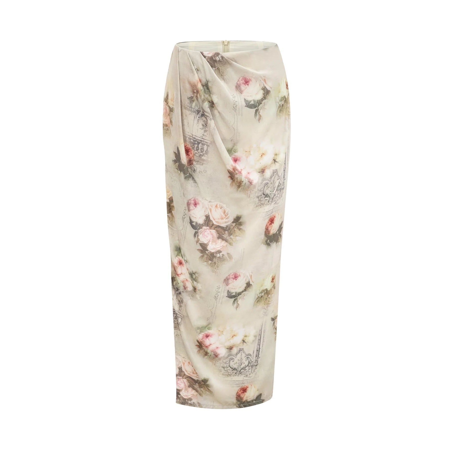 Fabiola Midi Dress – Sleeveless – Wide Shoulder Straps – All - over Floral Print
