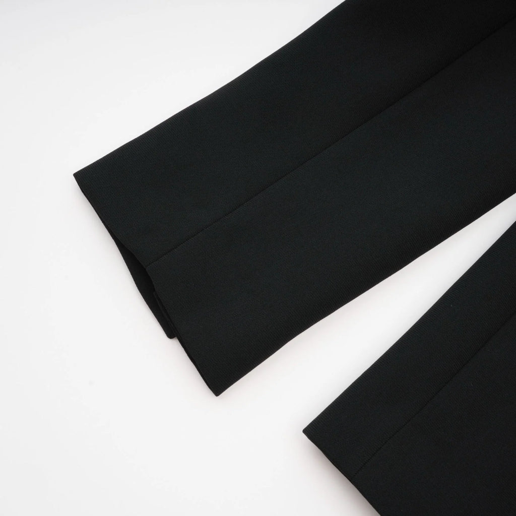 Faith Blazer - Long Sleeves - Peak Lapels - Shoulder Pads - Crystal - Embellished Bow Detail