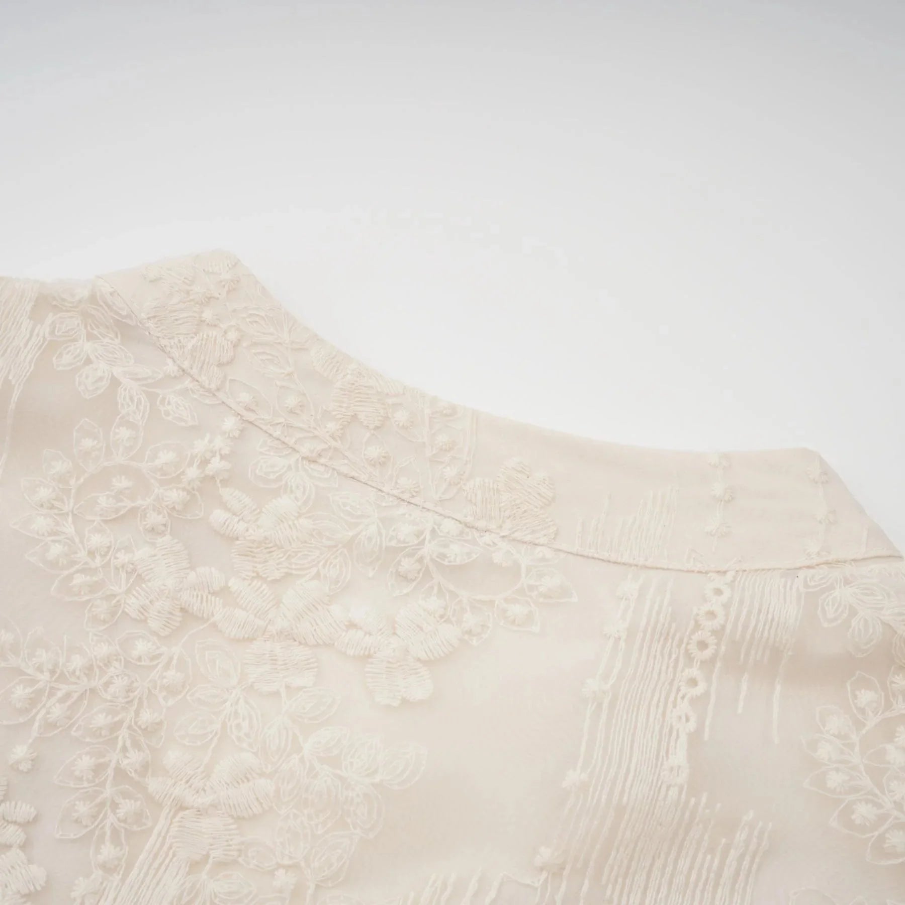 Federica Midi Dress Neutrals Lace - Embroidered & Belted