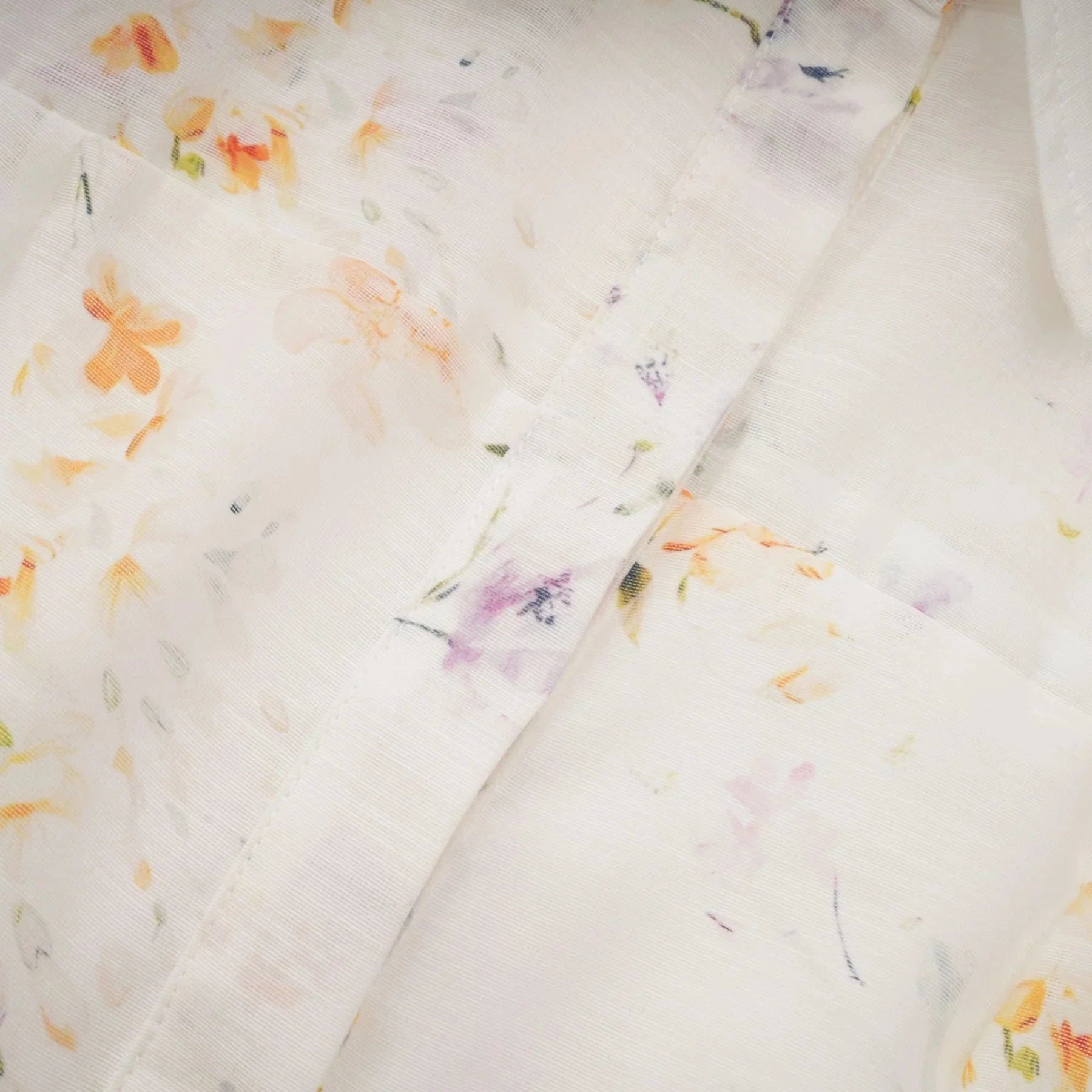 Federica Midi Dress White Floral Print Calf Length Button Fastening