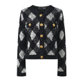 Fiona Cardigan - Classic Cropped Silhouette - Chic Argyle Pattern - Cozy Knit Fabric