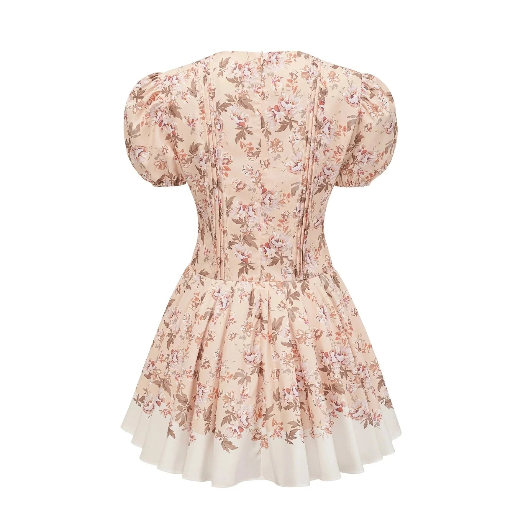 Fiona Mini Dress Yellow Floral Print Pleated
