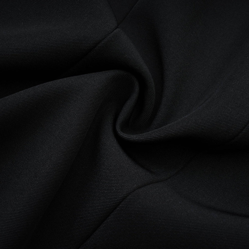 Fionnghuala Mini Dress - Button Detail Front - Long Sleeves - Square Neckline - Snap Button Closure