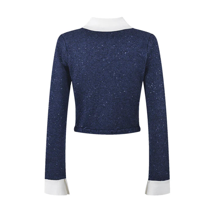 Fiorenza Jacket & Skirt - Lapels Design - Front Button Fastening - Knitted Construction - Stylish Front Button Decoration