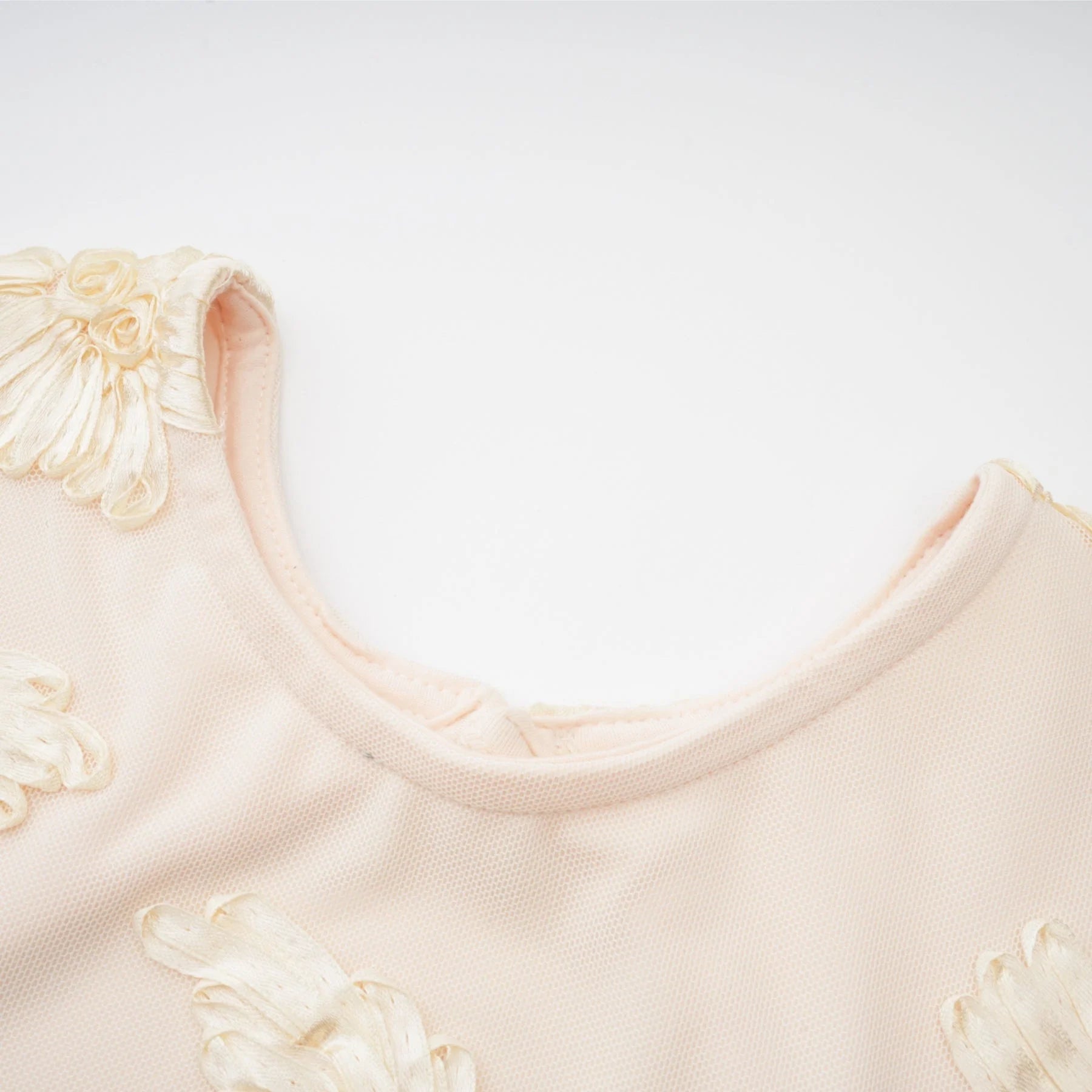 Franca Dress – Long Sleeves – Floral Embroidery – Mesh Detailing