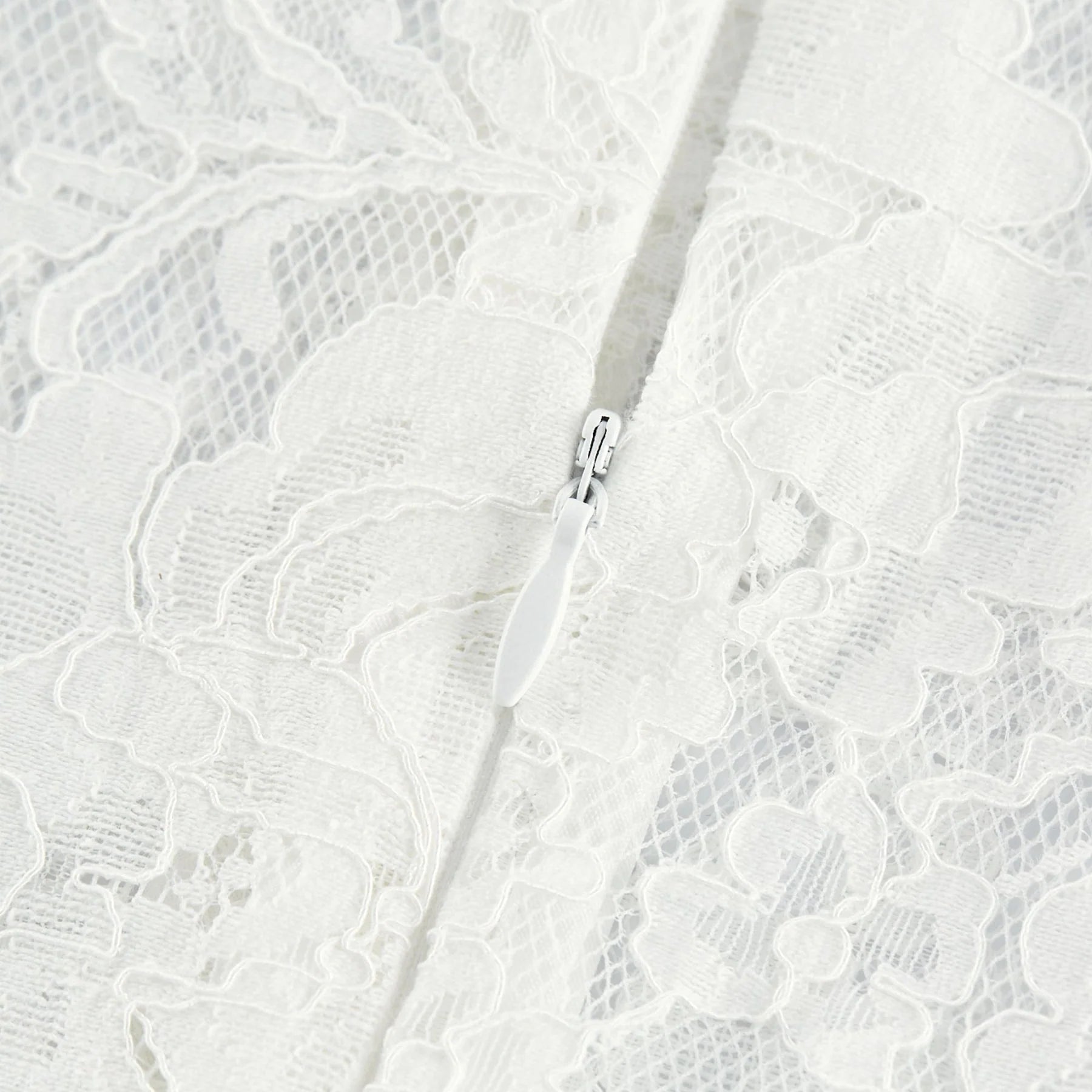 Franca Midi Dress - Flared Sleeves - Lace Trim - Cut - Out Design - A - Line Silhouette
