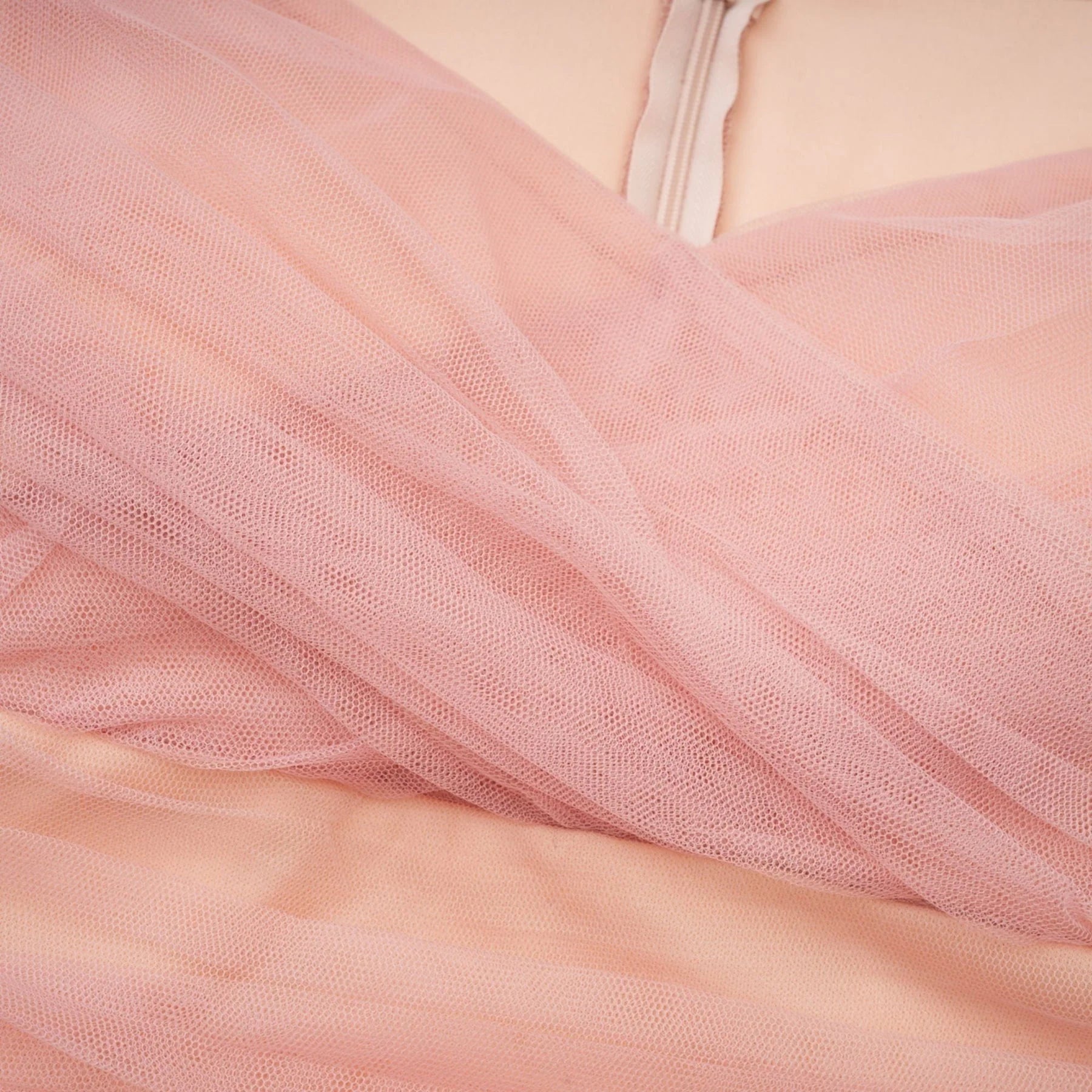 Frances Maxi Dress - Off - the - Shoulder Design - Multiple Tiers - Tulle Panels - Rear Zip Fastening