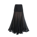 Francesca Maxi Dress - Tulle Fabric with Pleat Detailing - Ruched Design - Ruffled Hem and Concealed Rear Zip Fastening