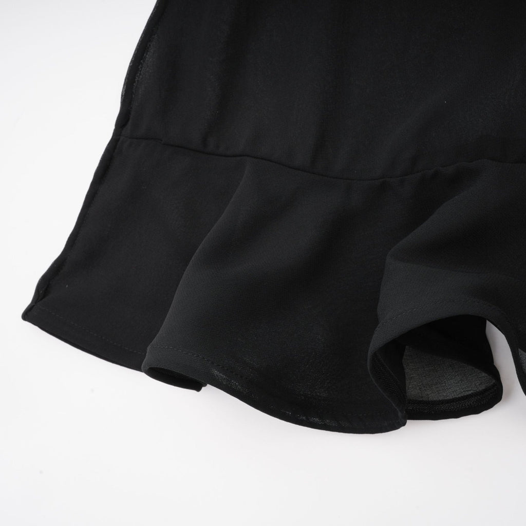 Francesca Maxi Dress - Tulle Fabric with Pleat Detailing - Ruched Design - Ruffled Hem and Concealed Rear Zip Fastening