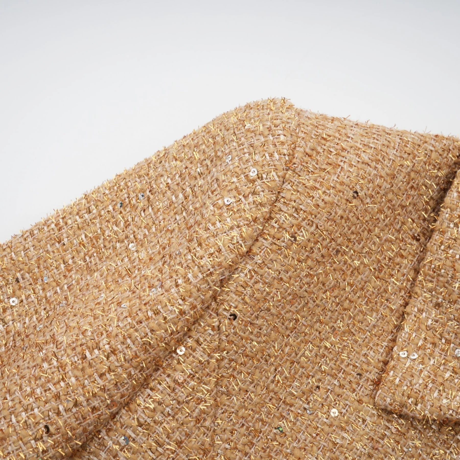 Franceschina Long Sleeve Mini Dress - Tweed - Classic Collar - Embossed Buttons - Front Pockets