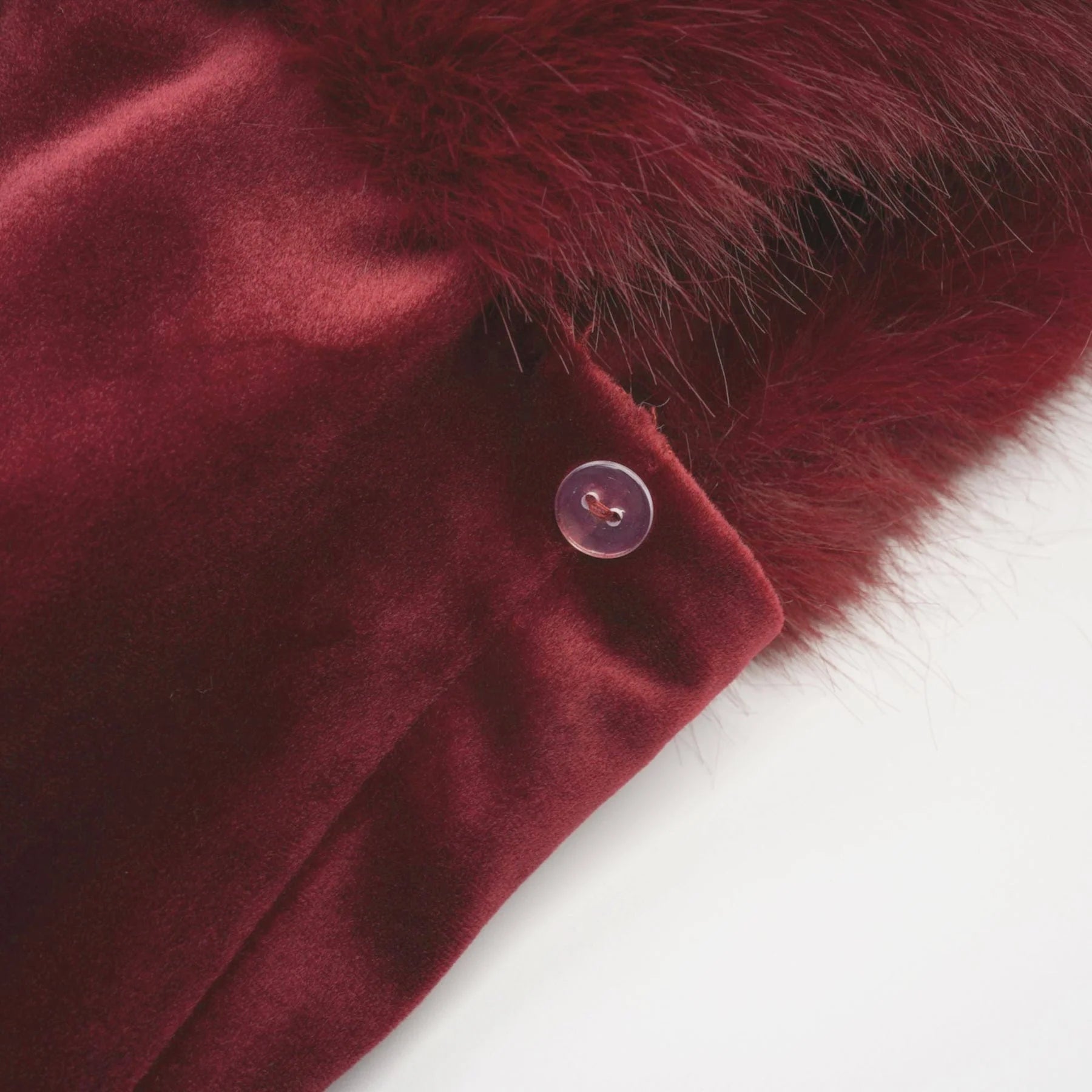 Freya Mini Dress - Four - Piece Suit Design - Strapless Style - Removable Faux - Fur Collar - Diamond Decoration
