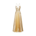 Gelsomina Maxi Dress - V Neck - Bustier Style - Sequin Embellished - Sleeveless - Pleated